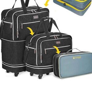 Biaggi Black Rolling Travel Luggage